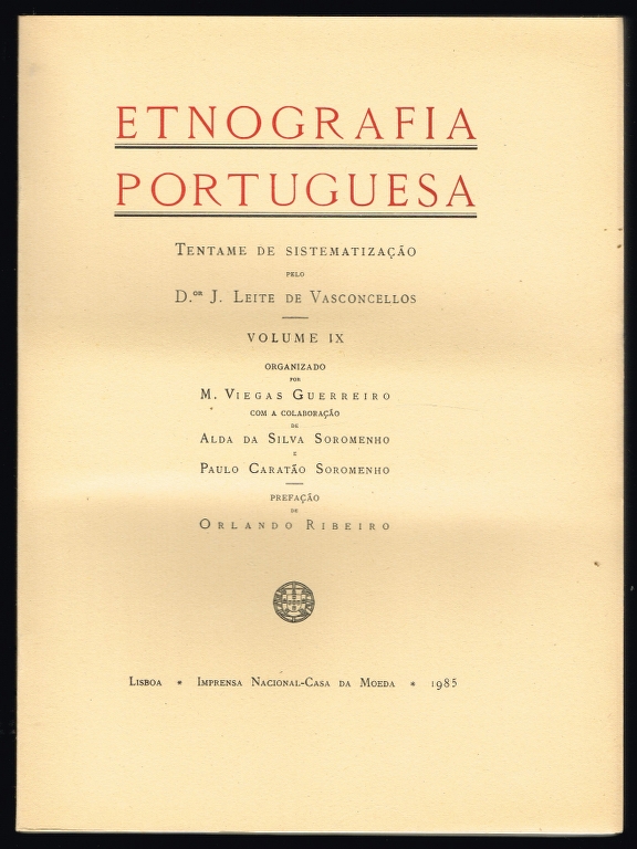 ETNOGRAFIA PORTUGUESA (volume IX)